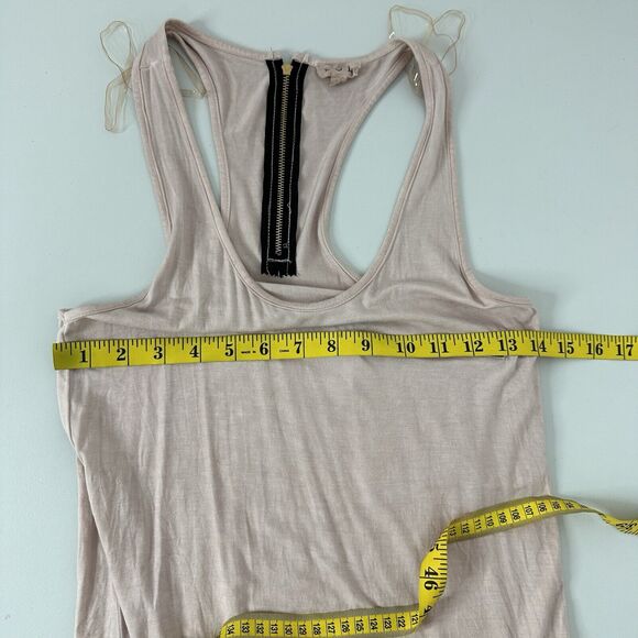POL Tank Top Shirt Womens Small Pink Casual Minimalist Soft Stretch Zipper - Picture 8 of 10